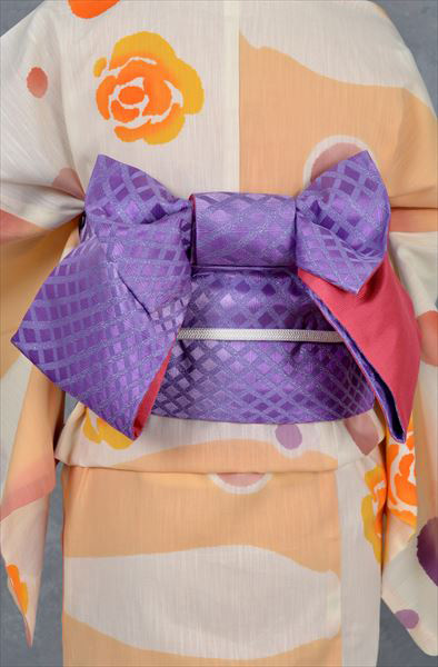 浴衣(ツモリチサト・薄紫ラメ半幅帯)