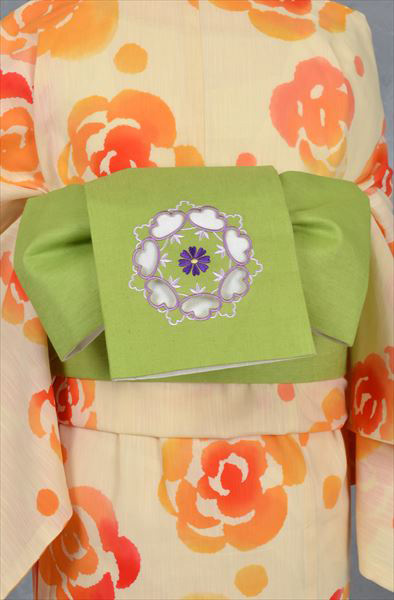 浴衣(ツモリチサト・若草刺繍半幅帯)