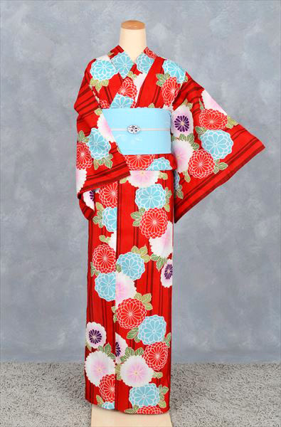 浴衣(大島優子・水色麻半幅帯)