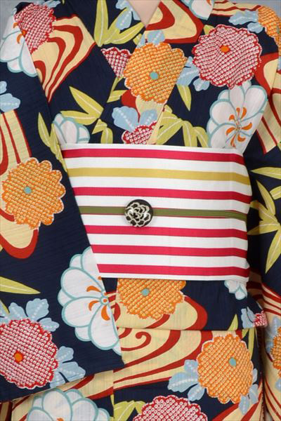 浴衣(大島優子・縞柄半幅帯)