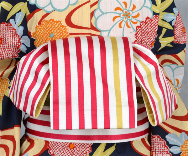 浴衣(大島優子・縞柄半幅帯)