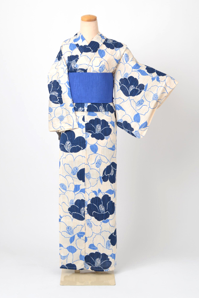 浴衣[生成り・椿]