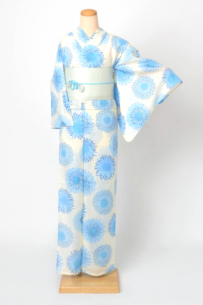 浴衣[水色・花火]