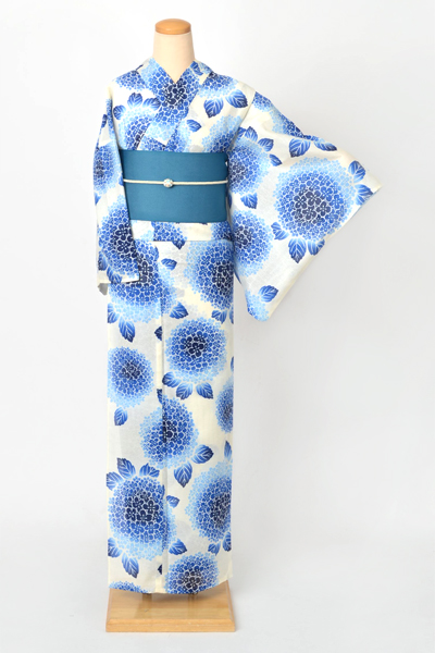 浴衣[青・アジサイ]