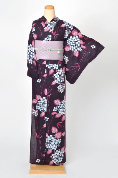 浴衣[燕・アジサイ]