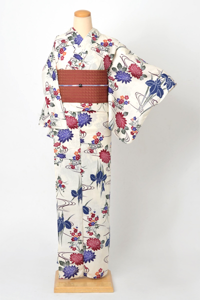 浴衣[生成り・花]