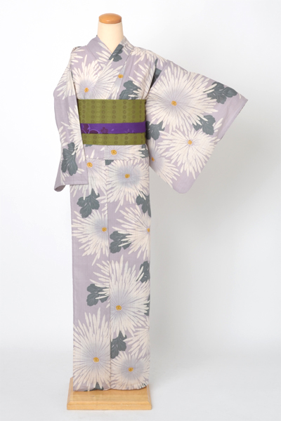 浴衣[薄紫・菊]