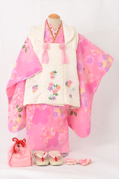 三歳祝着【ピンク地に桜】