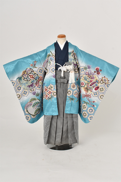 五歳祝着【グリーン系・宝船】(身長約110〜120cm対象)