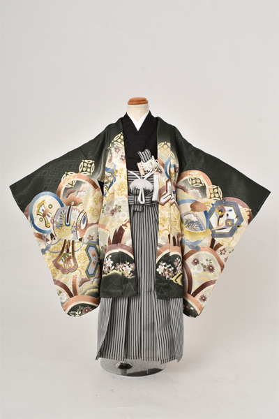 五歳祝着【深緑・鷹】(身長約110〜120cm対象)