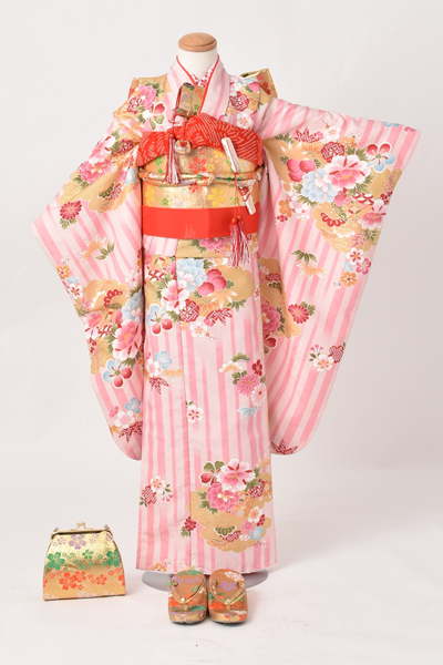 七歳祝着【ピンク地に松竹梅】
