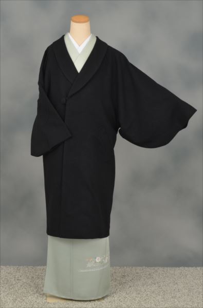 [ ヘチマ衿のウール長コート ]