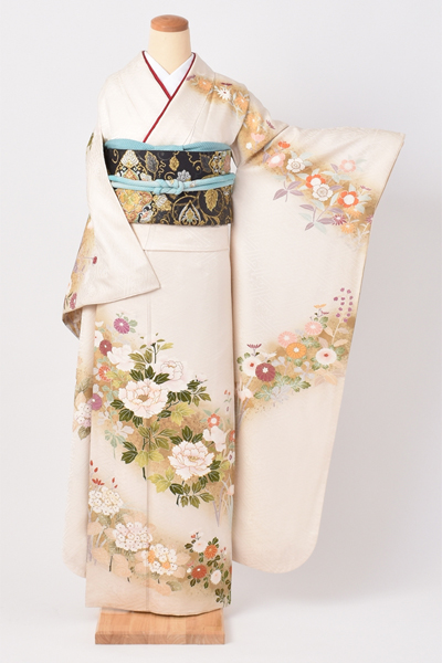 振袖[アイボリー・ぼたん]