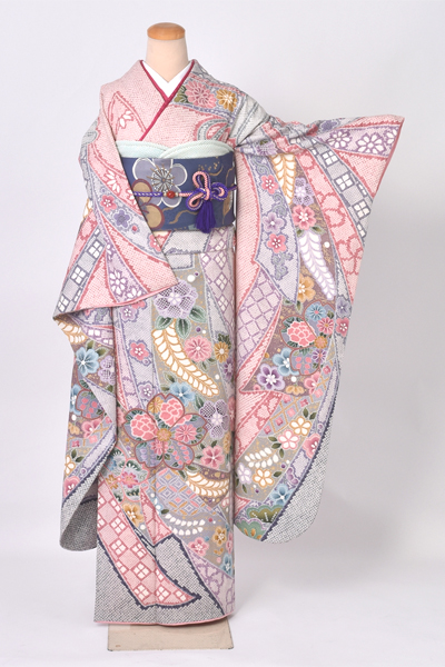 振袖[ピンク・絞り]