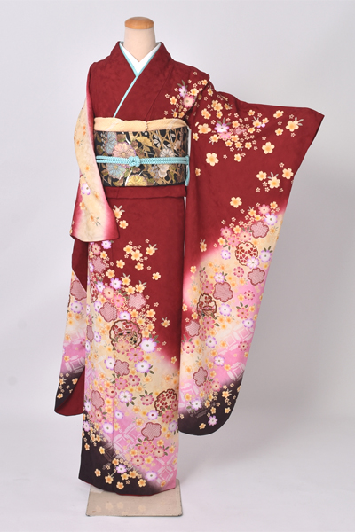 振袖(トールサイズ・赤色地)