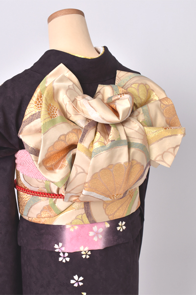 振袖(トールサイズ・茶色地)