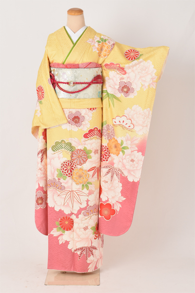 振袖【レモン色の愛らしい振袖】
