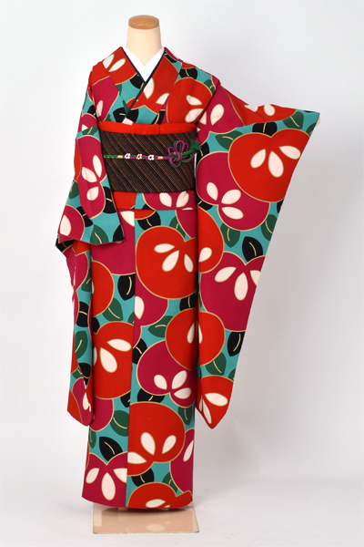 振袖[碧地に橘]