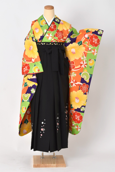 卒業袴[振袖・花々]