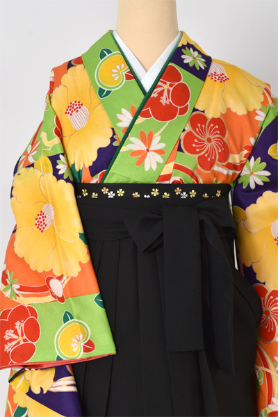 卒業袴[振袖・花々]