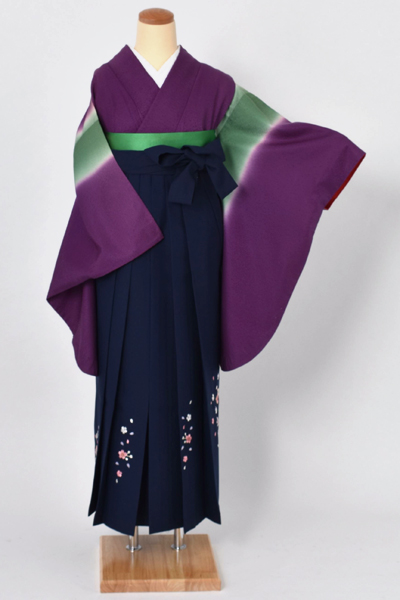 卒業袴[紫×緑]
