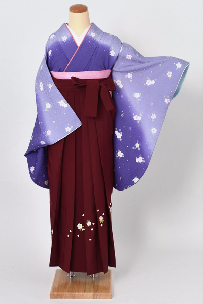 卒業袴[パステル紫に桜]