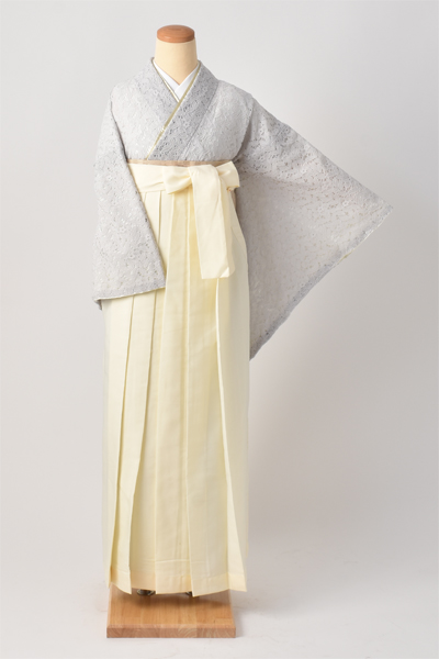 卒業袴【ライトグレー×レース】