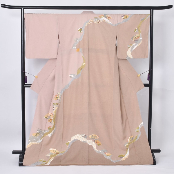 訪問着【セピアカラーの先染め訪問着】