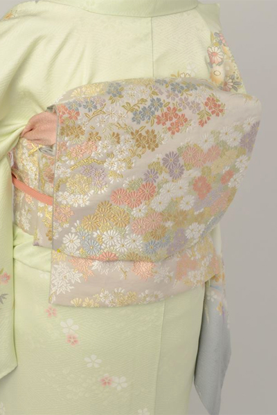 訪問着【若さはじける浅緑色】