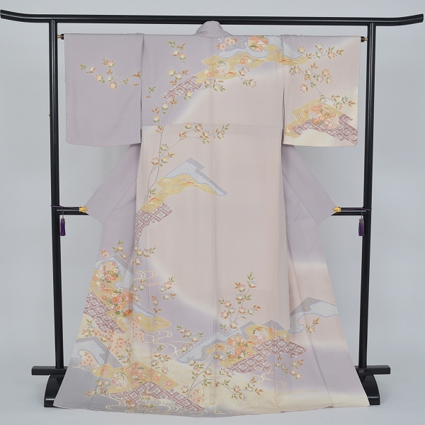 訪問着(藤色に吉祥文様の京友禅)