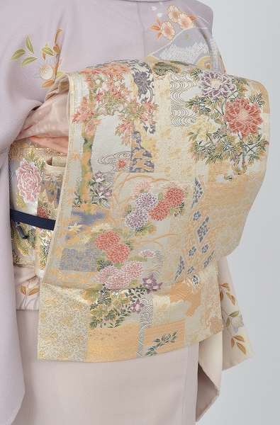 訪問着(藤色に吉祥文様の京友禅)