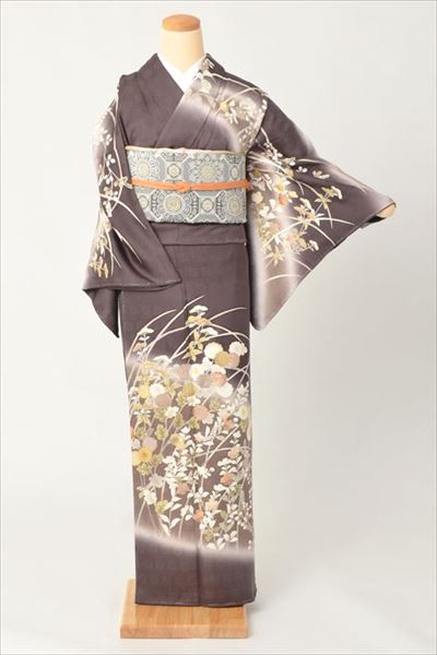 訪問着[チャコールグレーの訪問着]