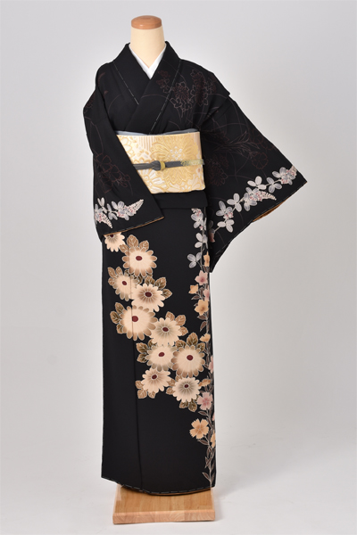 訪問着【黒地・お洒落な訪問着】