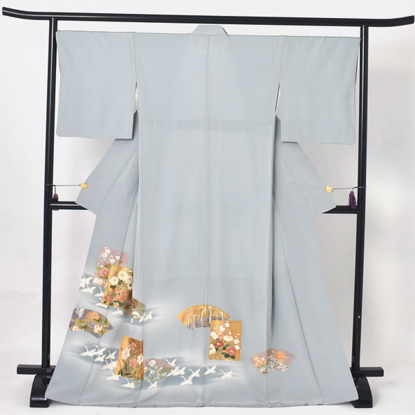 色留袖［品格を感じさせる四季草花と光琳鶴］