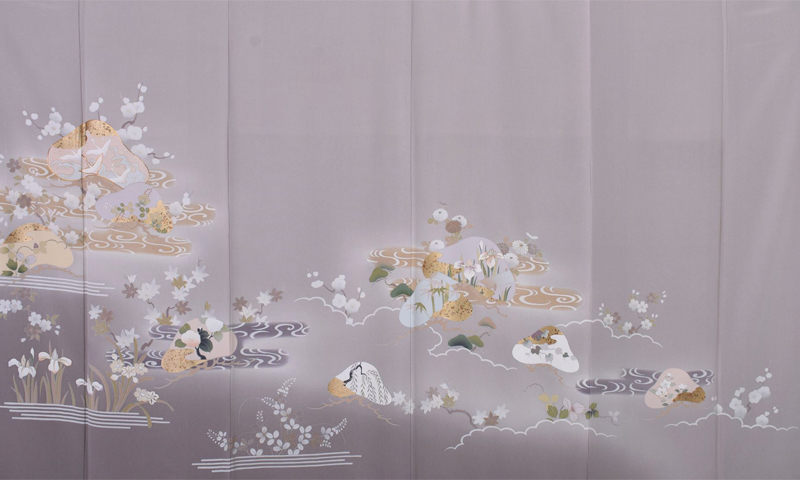 色留袖【松・飛び立つ鶴】