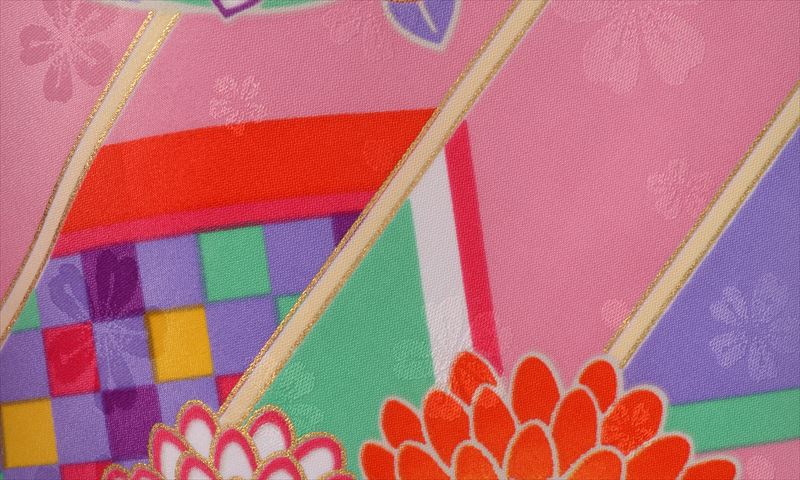 ジュニア袴【卒園式・女児／ピンク・矢羽根】