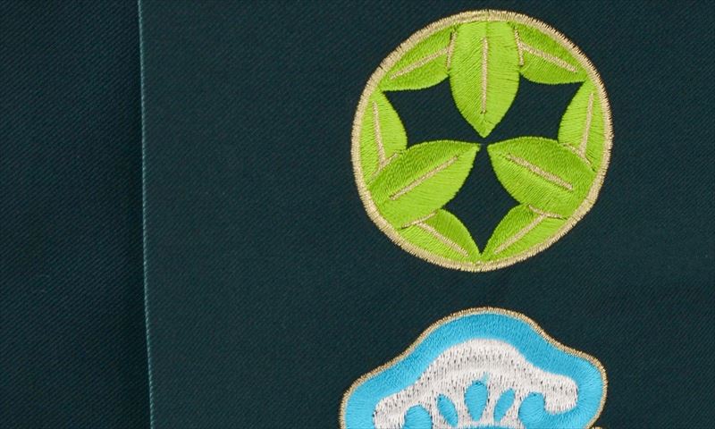 ジュニア袴【卒園式・女児／ピンク・大輪菊に折り鶴】