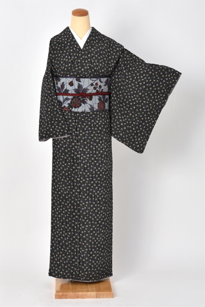 小紋(黒×名古屋帯)