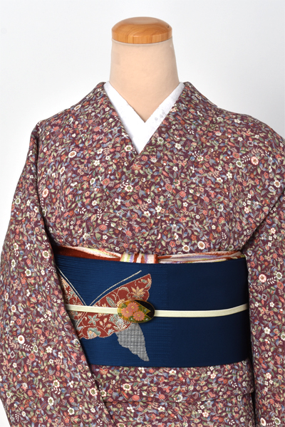 小紋(総柄×名古屋帯)