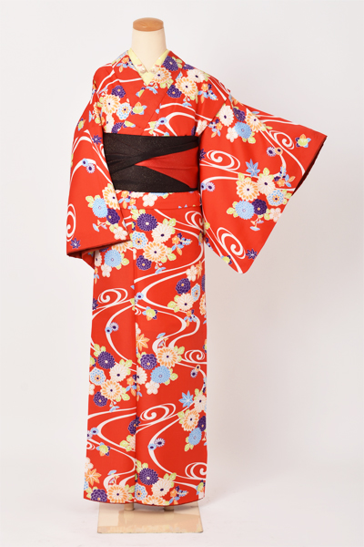 小紋(カジュアル・赤)