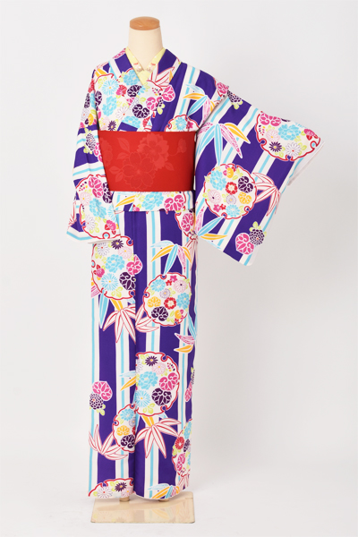 小紋(カジュアル・青紫)