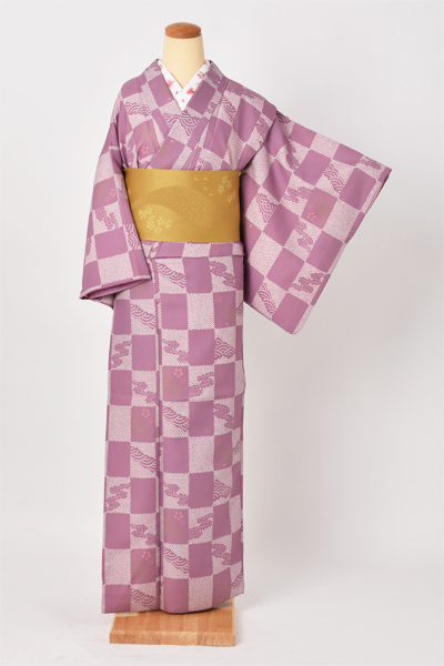 小紋(カジュアル・紫)