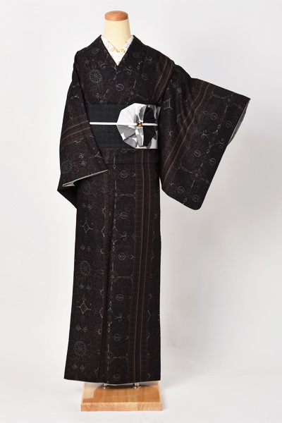 小紋(カジュアル・黒)