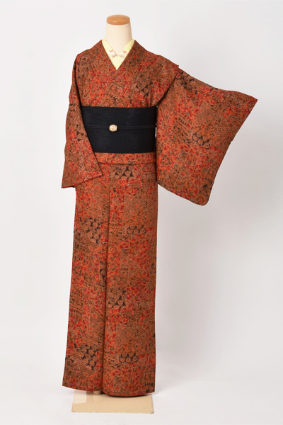 小紋(カジュアル・赤茶)