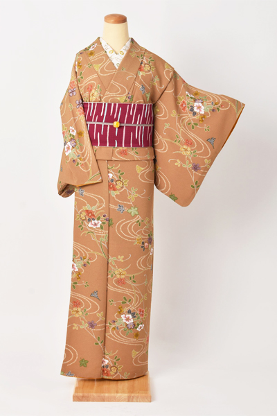 小紋(カジュアル・黄土色)