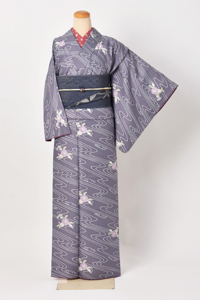 小紋(カジュアル・鳩羽紫)