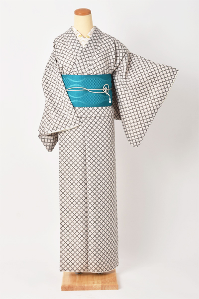 小紋(カジュアル・無彩色ドット格子)