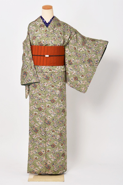 小紋(カジュアル・抹茶)