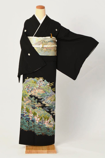 黒留袖〔加賀友禅調〕