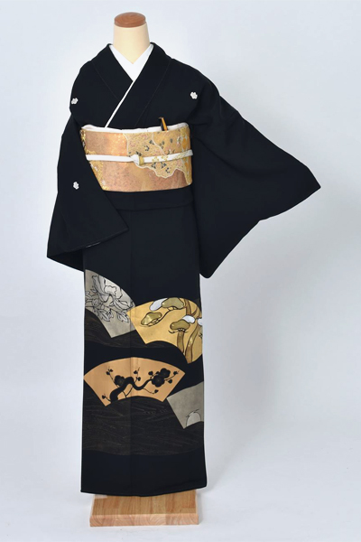 黒留袖〔地紙扇面〕